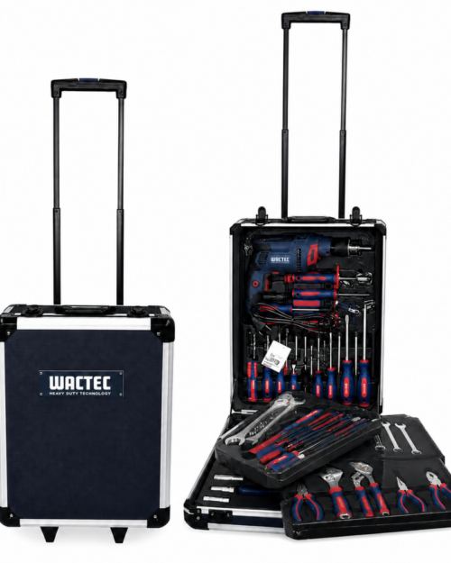 WACTEC 107 pieces tools set with aluminum trolley case for workshop use